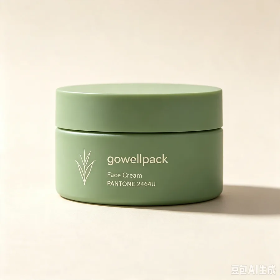 Matte Sage Green Cosmetic Cream Jar