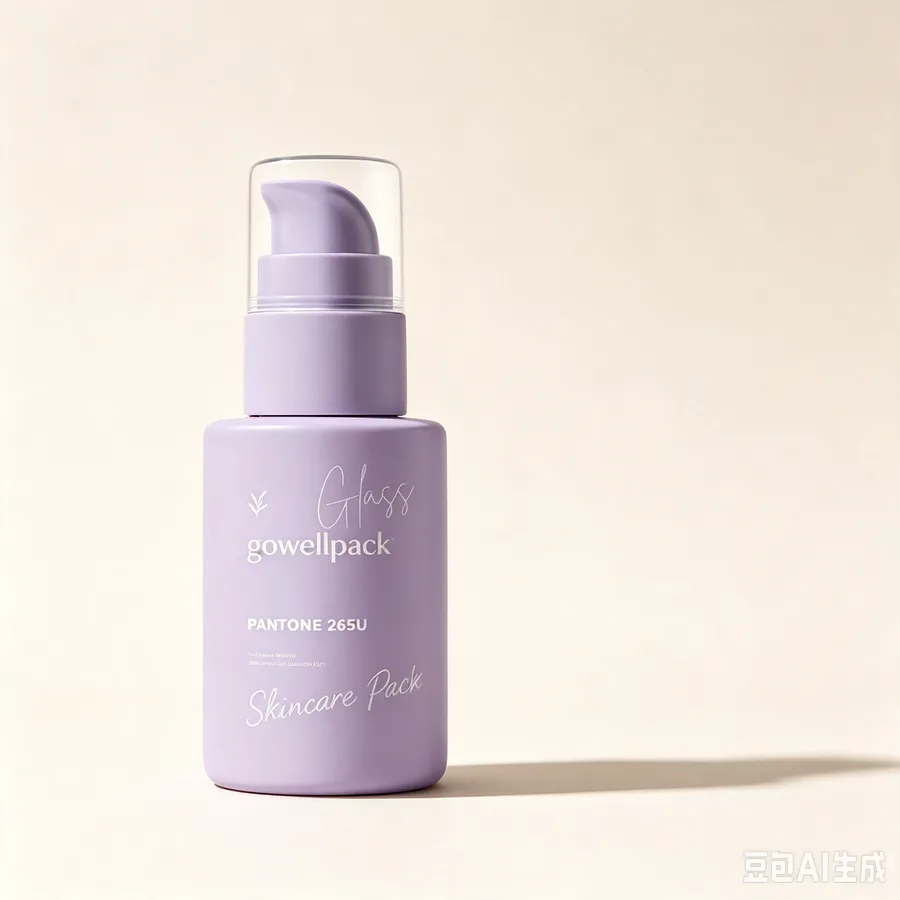 Lavender Matte Glass Skincare Pump Bottle