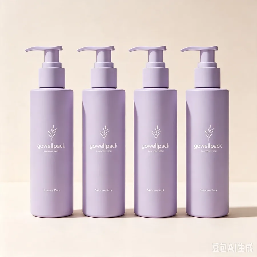 Matte Lavender Plastic Lotion Pump Bottles