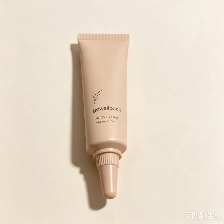 Matte Beige Skincare Squeeze Tube with Nozzle