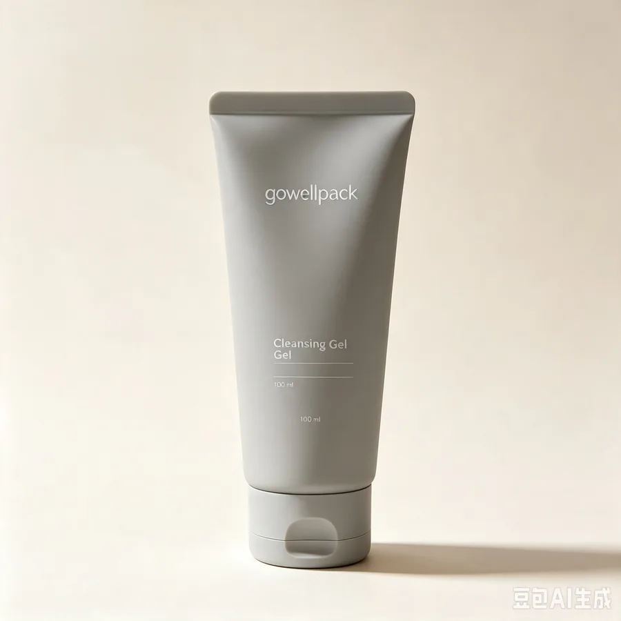 Matte Grey Cosmetic Squeeze Tube with Cap
