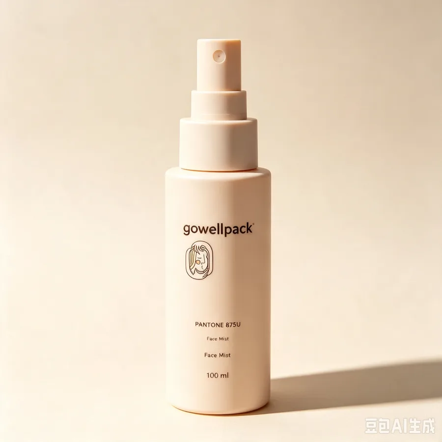 Matte Peach Plastic Bottle with Fine Mist Sprayer