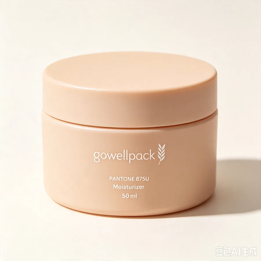 Matte peach cosmetic cream jar 50ml