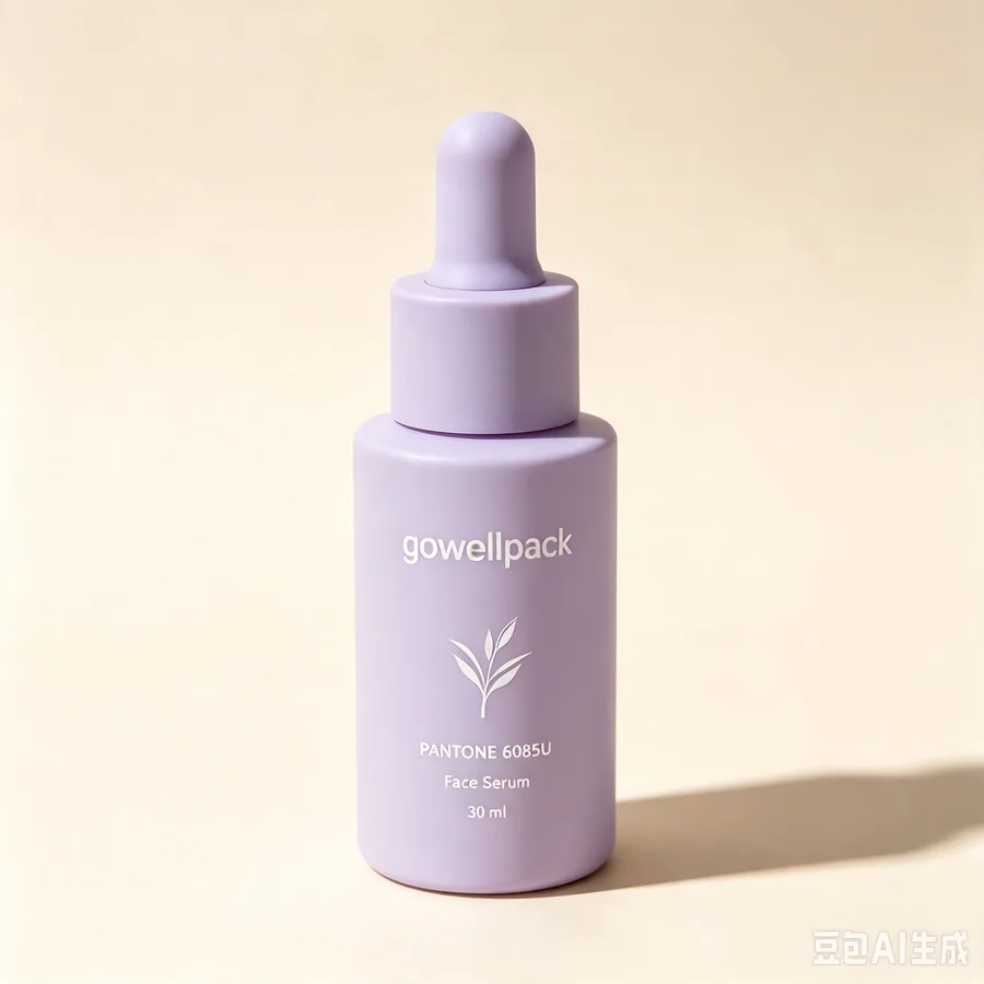 Matte Purple Glass Dropper Bottle for Face Serum