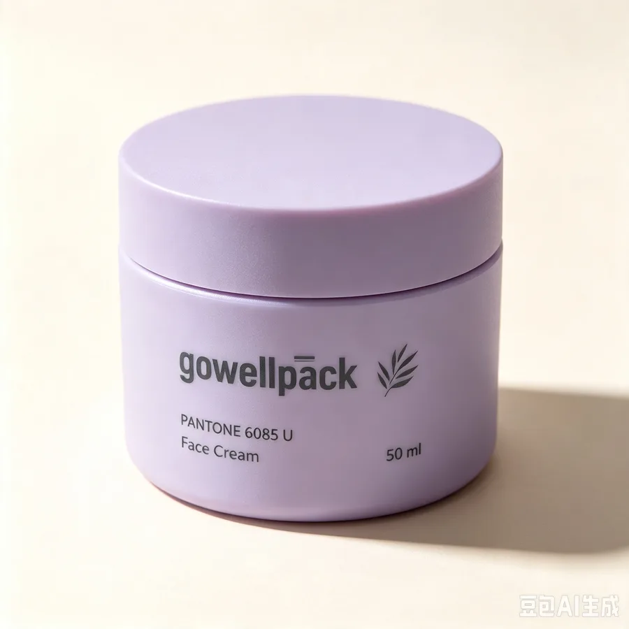 Matte Lavender Purple Cosmetic Face Cream Jar