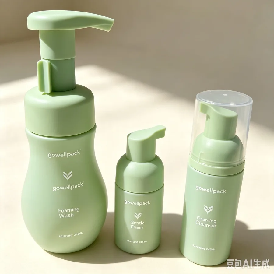 Matte Light Green Foaming Pump Bottle Set