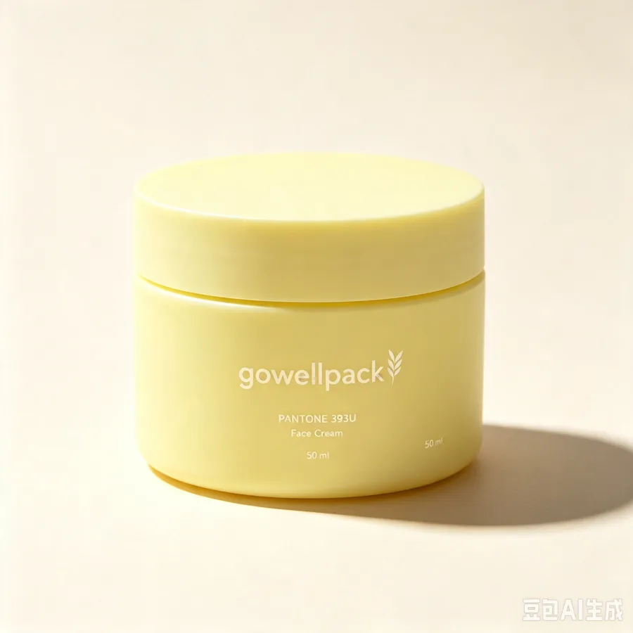 Matte Yellow Cosmetic Cream Jar with Lid