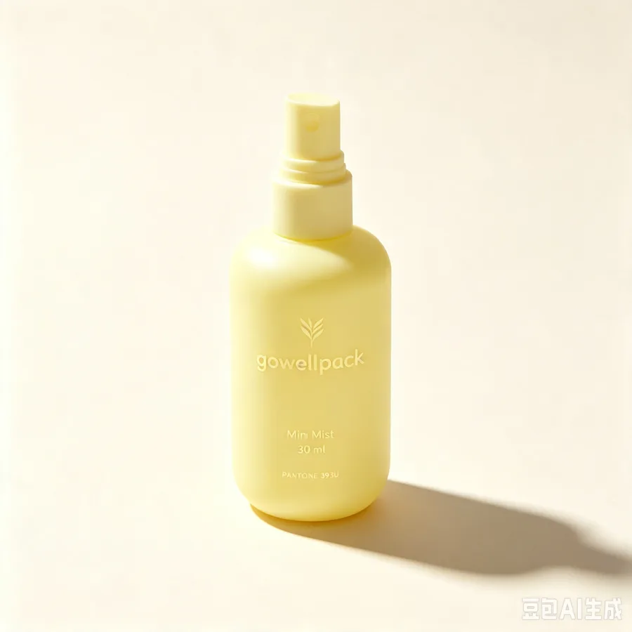 Matte Yellow Plastic Mini Mist Spray Bottle